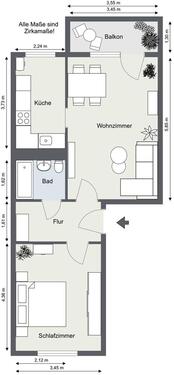 Foto - 2 Zimmer Etagenwohnung zur Miete in Gera