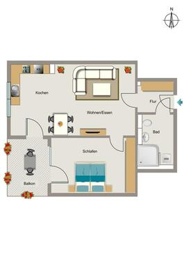 Foto - 2 Zimmer Etagenwohnung zur Miete in Rheinbach
