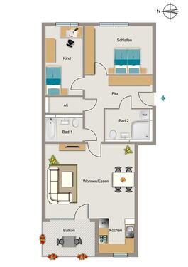 Foto - 3 Zimmer Etagenwohnung zur Miete in Rheinbach