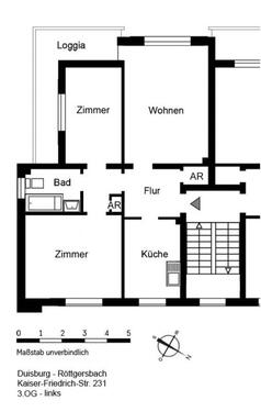 Foto - Etagenwohnung in Duisburg zur Miete