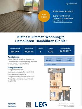 Foto - Helle 2-Zimmer-Wohnung in Hambühren