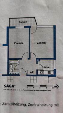 Foto - tauchwohnung Saga - 600,00 EUR Kaltmiete, ca.  53,00 m²