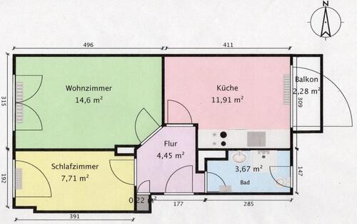 Foto - 2 Zimmer Hochparterre zum Kaufen in Hamburg