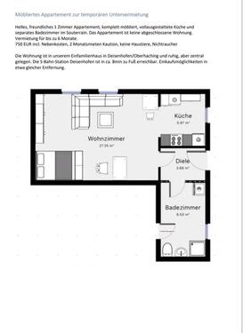 Foto - 1 Zimmer Etagenwohnung zur Miete in Oberhaching