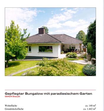 Foto - Wohnhaus idyllischer Bungalow in Staudt