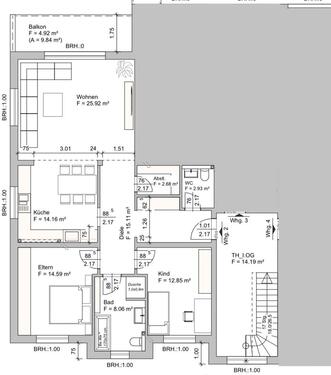 Foto - 3 Zimmer Etagenwohnung in Ehringshausen