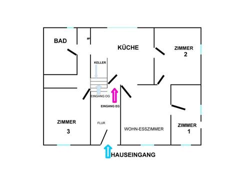 Foto - 4 Zimmer Erdgeschoßwohnung zur Miete in Brücken