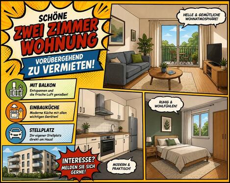 Foto - 2-Zimmer Wohnung für 4 Monate zu vermieten.