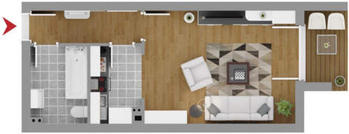 Foto - 1 Zimmer Etagenwohnung zur Miete in Dreieich