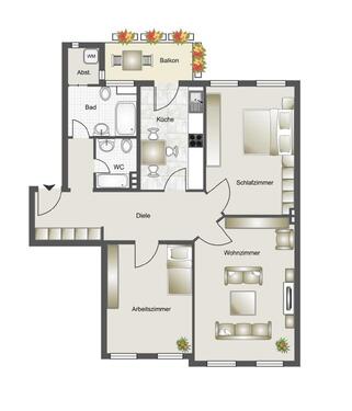 Foto - Etagenwohnung in Kiel zur Miete