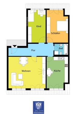 Foto - 3 Zimmer Dachgeschoßwohnung zur Miete in Pirna