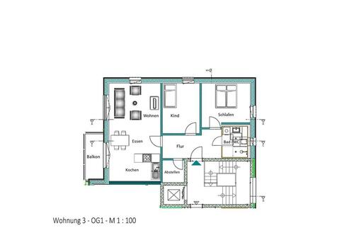 Foto - 3 Zimmer Etagenwohnung zur Miete in Wildpoldsried