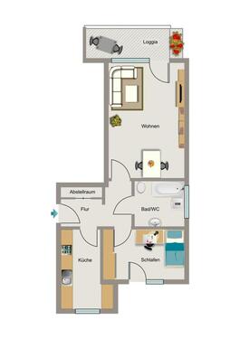 Foto - 2.5 Zimmer Etagenwohnung zur Miete in Duisburg