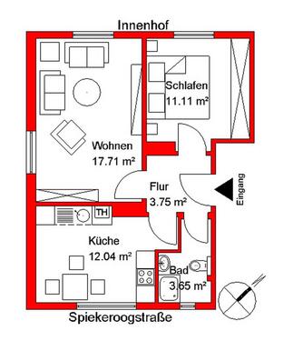 Foto - Etagenwohnung in Wilhelmshaven zur Miete