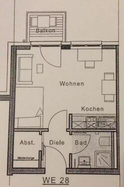 Foto - 1-Zimmer-Wohnung mit Balkon und Stellplatz in Gievenbeck
