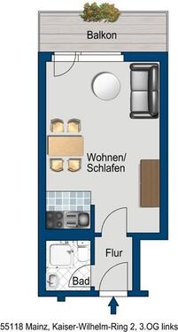 Foto - 1 Zimmer Etagenwohnung in Mainz