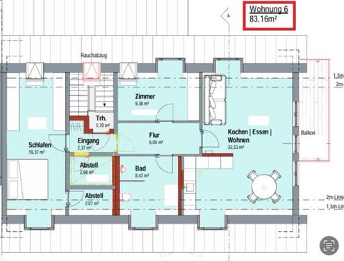 Foto - 3 Zimmer Dachgeschoßwohnung zur Miete in Balingen
