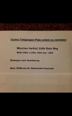Foto - Duplex Tiefgaragenplatz unten zu vermieten