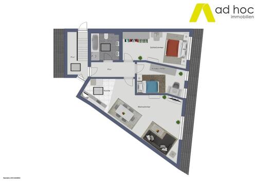 Foto - Großzügig WOHNEN... - 450,00&nbsp;EUR Kaltmiete, ca.&nbsp; 83,08&nbsp;m&sup2;