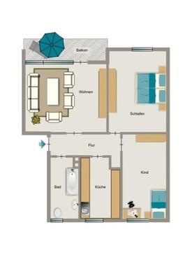 Foto - 3.5 Zimmer Etagenwohnung zur Miete in Moers