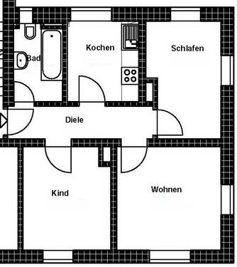Foto - 3-ZKB Wohnung, ruhig, hell und gut für WG geeignet