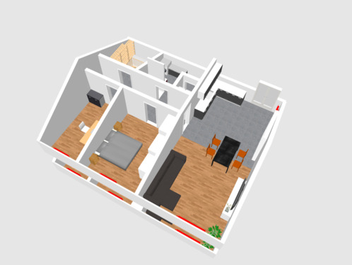 Foto - Dachgeschoss Wohnung möbeliert Wohnen auf Zeit 80 qm Neu