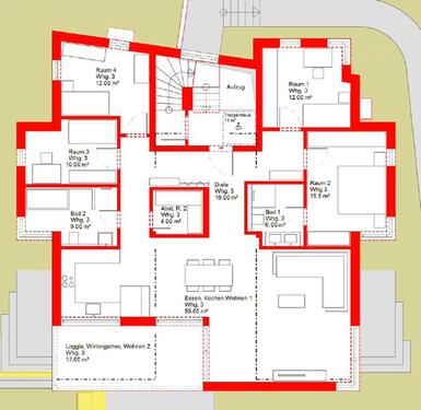 Foto - 5 Zimmer Etagenwohnung zur Miete in Pforzheim