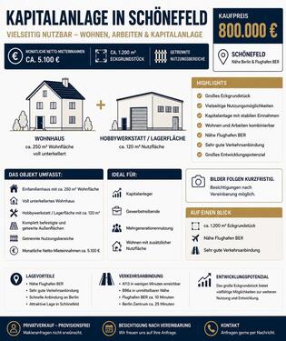 Foto - Einfamilienhaus + Hobbywerkstatt+Lager Halle