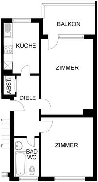Foto - 2 Zimmer Etagenwohnung zur Miete in Hagen
