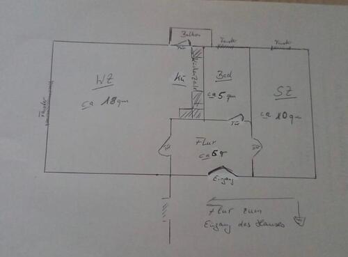 Foto - Helle 2-Zimmer-Wohnung mit Balkon in Lehe – Mecklenburger Weg 11