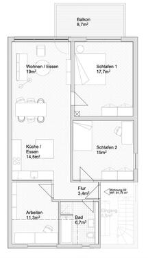 Foto - Attraktive 4-Zimmer-Wohnung mit Balkon, Garten & Carport