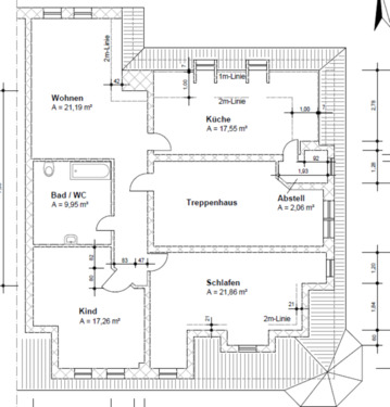 Foto - helle 3 Zimmerwohnung in Lauta - 570,00&nbsp;EUR Kaltmiete, ca.&nbsp; 94,80&nbsp;m&sup2;