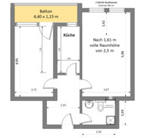 Vermietung 50 m², 2 Zi, K, D, Bad, Balkon, Keller und TG Platz - Verden (Aller)
