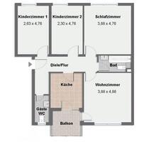 4 Zimmer Wohnung, Balkon, Kfz-Stellplatz, direkt vom Eigentümmer - Großostheim