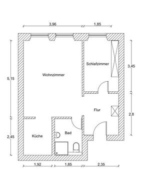 Foto - Zweiraumwohnung im Zentrum von Kölleda