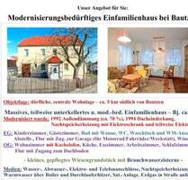 Modernisierungbeürftiges Einfamilienhaus bei Bautzen