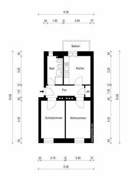 Foto - 2 Zimmer Etagenwohnung zur Miete in Magdeburg