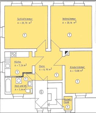 Foto - Verk.günstig meine 3 Raumwohnung in WerdauPKW Stellplatz Zentral