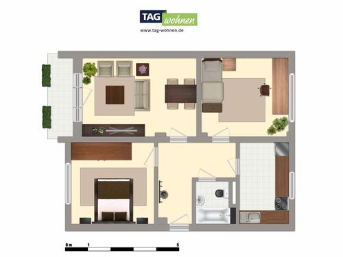 Foto - Etagenwohnung in Merseburg zur Miete