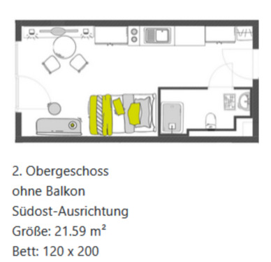 Foto - Möbliertes Apartment in Aachen zur Untermiete ab 01.04.2026