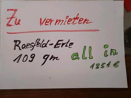 Foto - Wohnung 109qm Raesfeld-Erle - 1.251,00&nbsp;EUR Kaltmiete, ca.&nbsp; 109,00&nbsp;m&sup2;