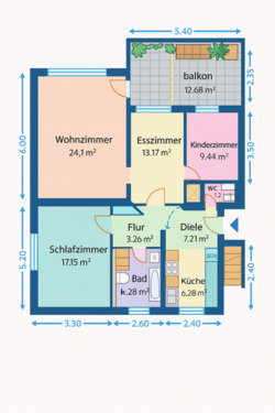 Foto - Erlangen-Sieglitzhof, schöne 3,5-Zimmer-Wohnung