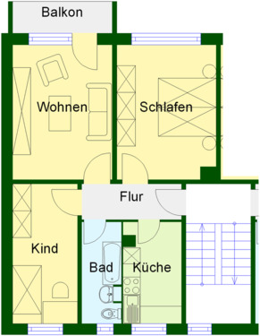 Foto - Etagenwohnung in Wernigerode zur Miete