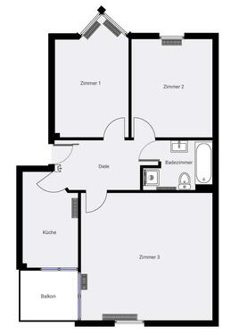 Foto - 3 Zimmer Etagenwohnung in Aschersleben