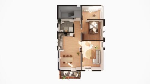 Foto - 3,5-Zimmer-Wohnung in Tannhausen mit Balkon & Ausblick