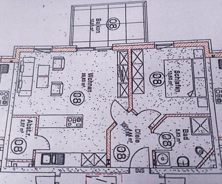 Foto - 2 Zimmerwohnung, 60 m² incl. Balkon, Kfw 40