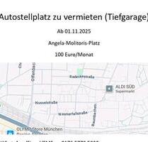 Tiefgaragenstellplatz zur Untermiete in Pasing - München Aubing-Lochhausen-Langwied