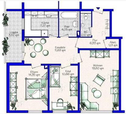 Foto - Wohnung zum Kauf - 190.000,00&nbsp;EUR Kaufpreis, ca.&nbsp; 82,00&nbsp;m&sup2;