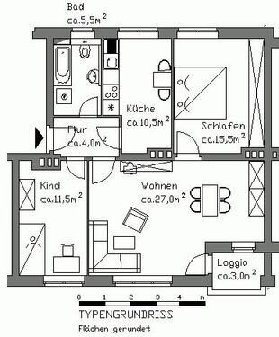 Foto - 3 Zimmer Etagenwohnung zur Miete in Magdeburg