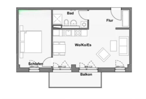 Foto - Exklusive 2-Zimmer Neubau Wohnung mit Balkon in Frankfurt(Main)